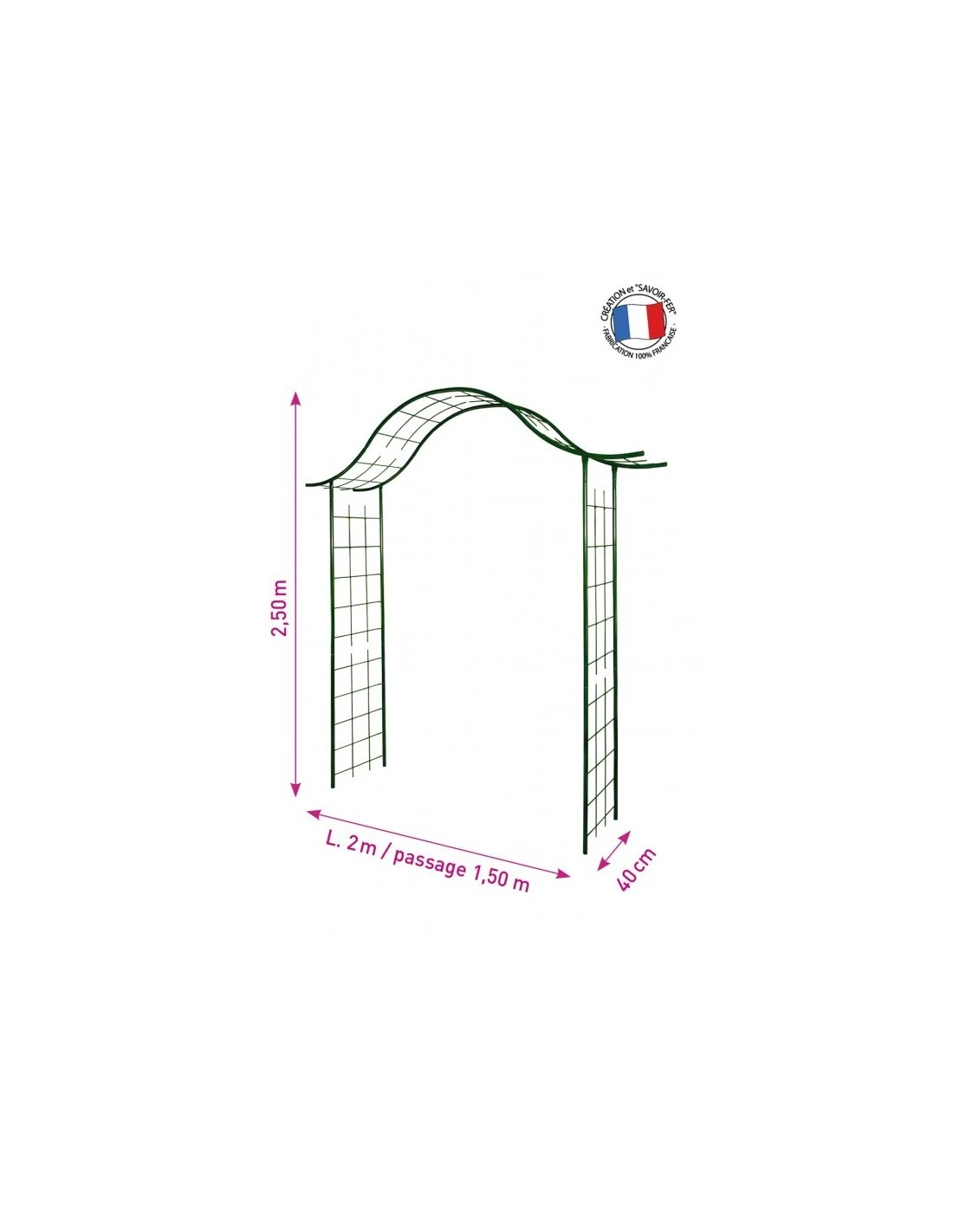 Arche "portique" Coloris Vert Sapin Ou Fer Vieilli - Vert Sapin 4 Arche "portique" Coloris Vert Sapin Ou Fer Vieilli - Vert Sapin – Image 2