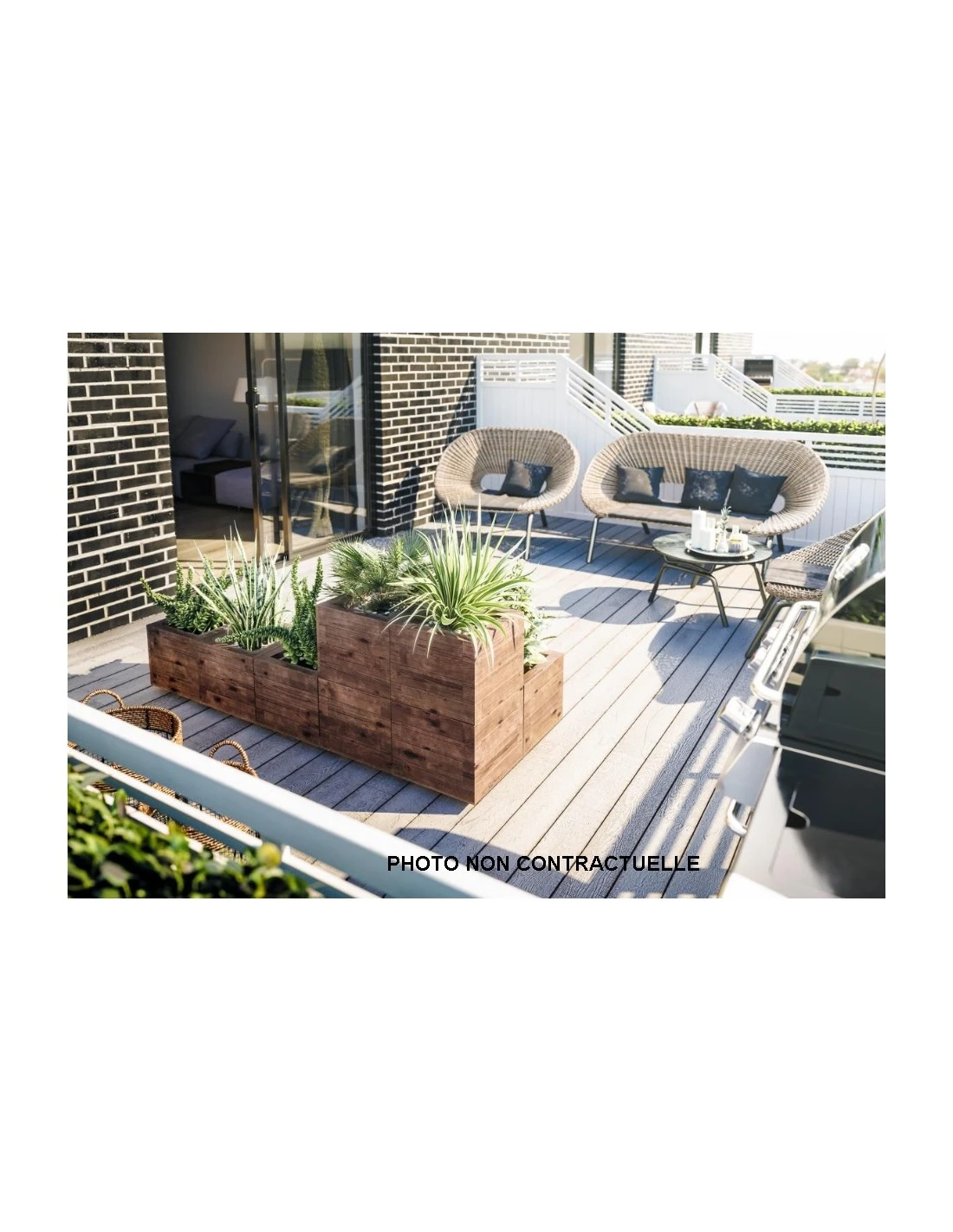 Bac Lili En Bois Traité Autoclave Marron L.34 X L.34 Cm 5 Bac Lili En Bois Traité Autoclave Marron L.34 X L.34 Cm – Image 3