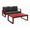 Canapé Antonino 3 Places + Table - Rouge 1 Canapé Antonino 3 Places + Table - Rouge -Garantia Soldes Magasin canape antonino 2 places table oceo 11
