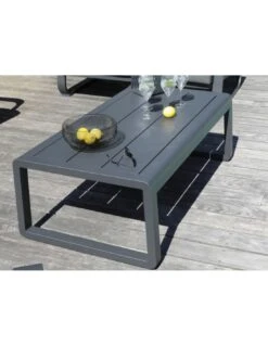 Canapé Antonino 3 Places + Table - Graphite -Garantia Soldes Magasin canape antonino 2 places table oceo 4