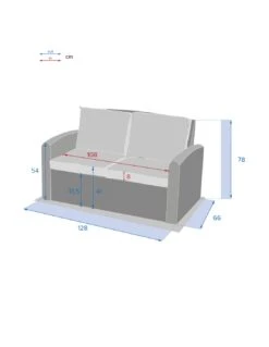 Canapé De Jardin 2 Places Polynésia - Aluminium Et Résine Tressée - Naturae -Garantia Soldes Magasin canape de jardin 2 places polynesia aluminium et resine tressee naturae 2