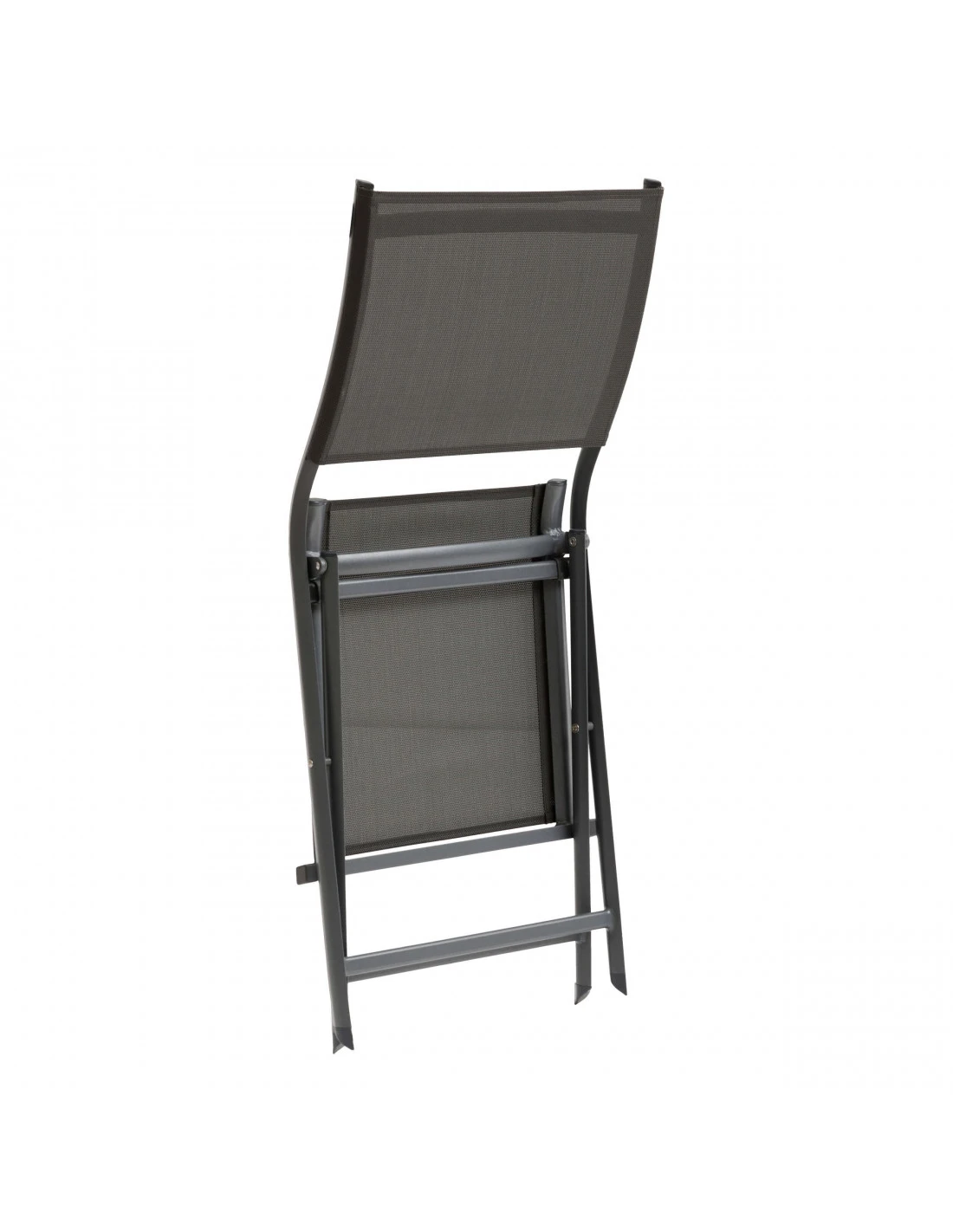 Chaise De Jardin AXANT Pliable - Aluminium Et Texaline - Anthracite / Graphite 4 Chaise De Jardin AXANT Pliable - Aluminium Et Texaline - Anthracite / Graphite – Image 2