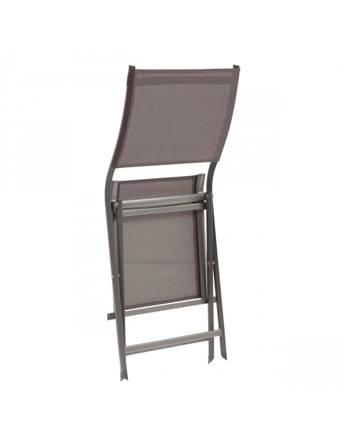 Chaise De Jardin AXANT Pliable - Aluminium Et Texaline - Wenge / Praline 4 Chaise De Jardin AXANT Pliable - Aluminium Et Texaline - Wenge / Praline – Image 2