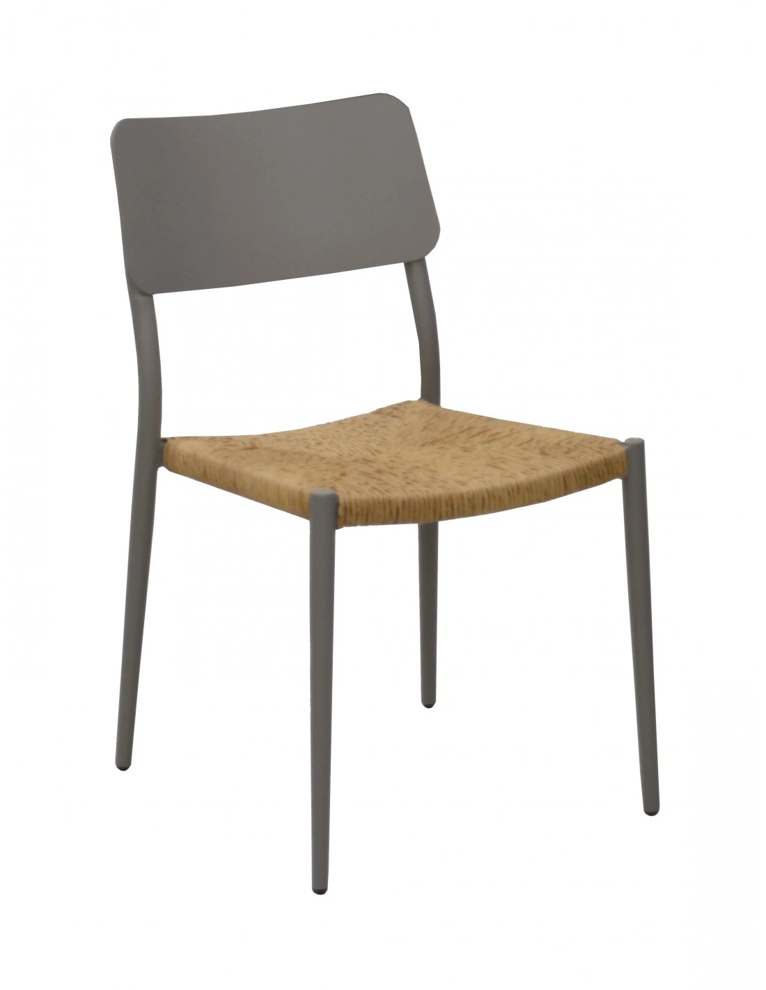 Chaise De Jardin Dublin En Aluminium Et Résine TWIST Coloris Taupe / Paille 3 Chaise De Jardin Dublin En Aluminium Et Résine TWIST Coloris Taupe / Paille