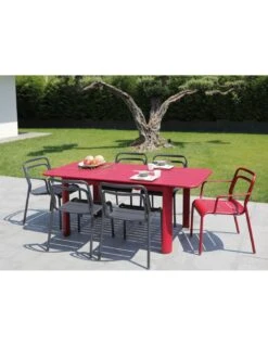 Chaise De Jardin EOS Empilable En Aluminium - Rouge 7 Chaise De Jardin EOS Empilable En Aluminium - Rouge -Garantia Soldes Magasin chaise de jardin eos empilable en aluminium coloris au choix 2
