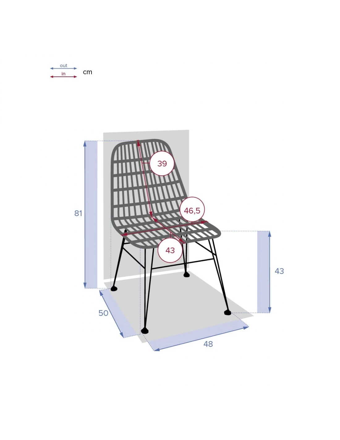 Chaise De Jardin Lambada Sésame - Métal Et Résine 6 Chaise De Jardin Lambada Sésame - Métal Et Résine – Image 4