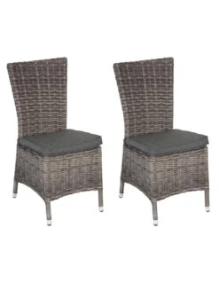 Chaise De Jardin Mooréa - Aluminium Et Résine Tressée - Terre D'ombre -Garantia Soldes Magasin chaise de jardin moorea aluminium et resine tressee 1