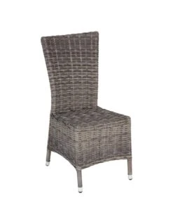 Chaise De Jardin Mooréa - Aluminium Et Résine Tressée - Terre D'ombre -Garantia Soldes Magasin chaise de jardin moorea aluminium et resine tressee 2