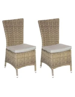 Chaise De Jardin Mooréa - Aluminium Et Résine Tressée - Terre D'ombre -Garantia Soldes Magasin chaise de jardin moorea aluminium et resine tressee 6