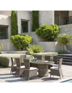 Chaise De Jardin Mooréa - Aluminium Et Résine Tressée - Terre D'ombre -Garantia Soldes Magasin chaise de jardin moorea aluminium et resine tressee 7