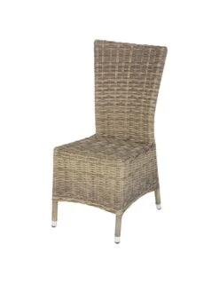 Chaise De Jardin Mooréa - Aluminium Et Résine Tressée - Terre D'ombre -Garantia Soldes Magasin chaise de jardin moorea aluminium et resine tressee 8