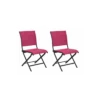Chaise Pliante Élégance - Aluminium Grey - Grey / Framboise -Garantia Soldes Magasin chaise pliante elegance aluminium grey