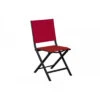 Chaise Pliante Thema En Aluminium Et Toile TPEP - Graphite / Rouge -Garantia Soldes Magasin chaise pliante thema en aluminium et toile tpep 3