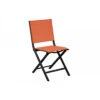 Chaise Pliante Thema En Aluminium Et Toile TPEP - Graphite / Paprika -Garantia Soldes Magasin chaise pliante thema en aluminium et toile tpep 8