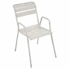 Fauteuil De Jardin Bridge Monceau Empilable Métal - Gris Argile -Garantia Soldes Magasin fauteuil de jardin bridge monceau empilable metal 1