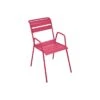 Fauteuil De Jardin Bridge Monceau Empilable Métal - Rose Praline -Garantia Soldes Magasin fauteuil de jardin bridge monceau empilable metal 3