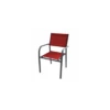 Fauteuil De Jardin Duca Empilable - Aluminium Et Toile - Grey/Rouge -Garantia Soldes Magasin fauteuil de jardin duca empilable aluminium et toile greyrouge