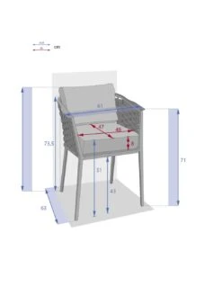 Fauteuil De Jardin Embruns - Aluminium Et Maille Tressée -Garantia Soldes Magasin fauteuil de jardin embruns aluminium et maille tressee 6