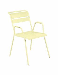 Fauteuil De Jardin Monceau XL Empilable Métal - Citron Givré