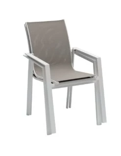 Fauteuil De Jardin Pavane - Aluminium Et Texaline - Blanc Et Noisette 13 Fauteuil De Jardin Pavane - Aluminium Et Texaline - Blanc Et Noisette -Garantia Soldes Magasin fauteuil de jardin pavane aluminium et texaline 4