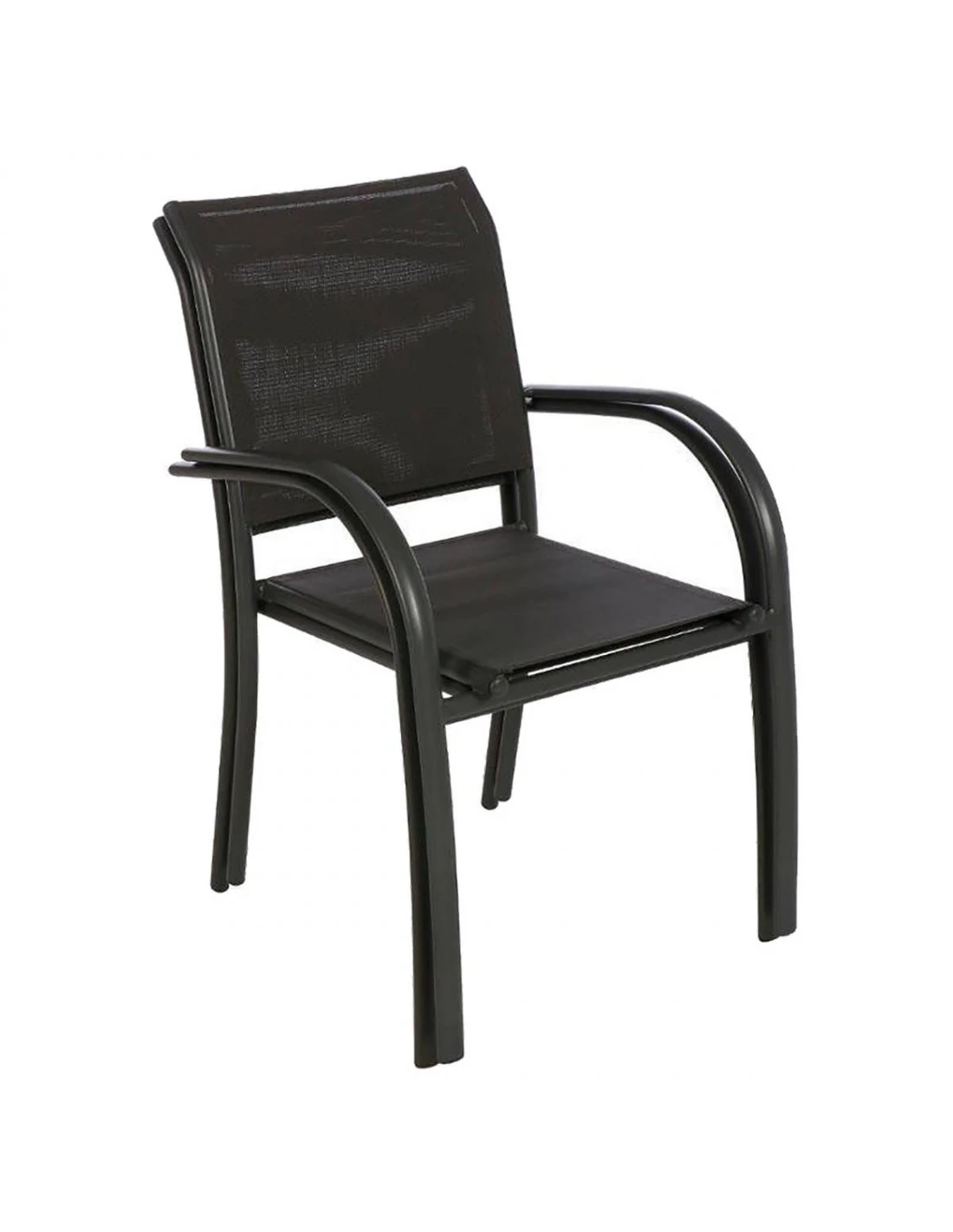 Fauteuil De Jardin Piazza Empilable - Aluminium Graphite - Graphite / Anthracite 4 Fauteuil De Jardin Piazza Empilable - Aluminium Graphite - Graphite / Anthracite – Image 2