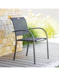 Fauteuil De Jardin Piazza Empilable - Aluminium Graphite - Graphite / Anthracite 8 Fauteuil De Jardin Piazza Empilable - Aluminium Graphite - Graphite / Anthracite -Garantia Soldes Magasin fauteuil de jardin piazza empilable aluminium graphite graphite anthracite 2