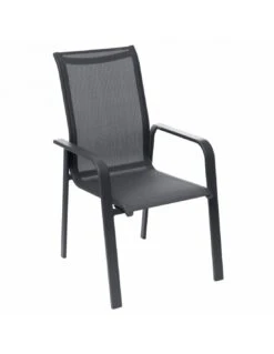Fauteuil Dossier Haut Empilable Essentia - Aluminium Graphite -Garantia Soldes Magasin fauteuil dossier haut empilable essentia aluminium graphite 1