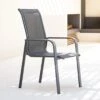 Fauteuil Dossier Haut Empilable Essentia - Aluminium Graphite -Garantia Soldes Magasin fauteuil dossier haut empilable essentia aluminium graphite