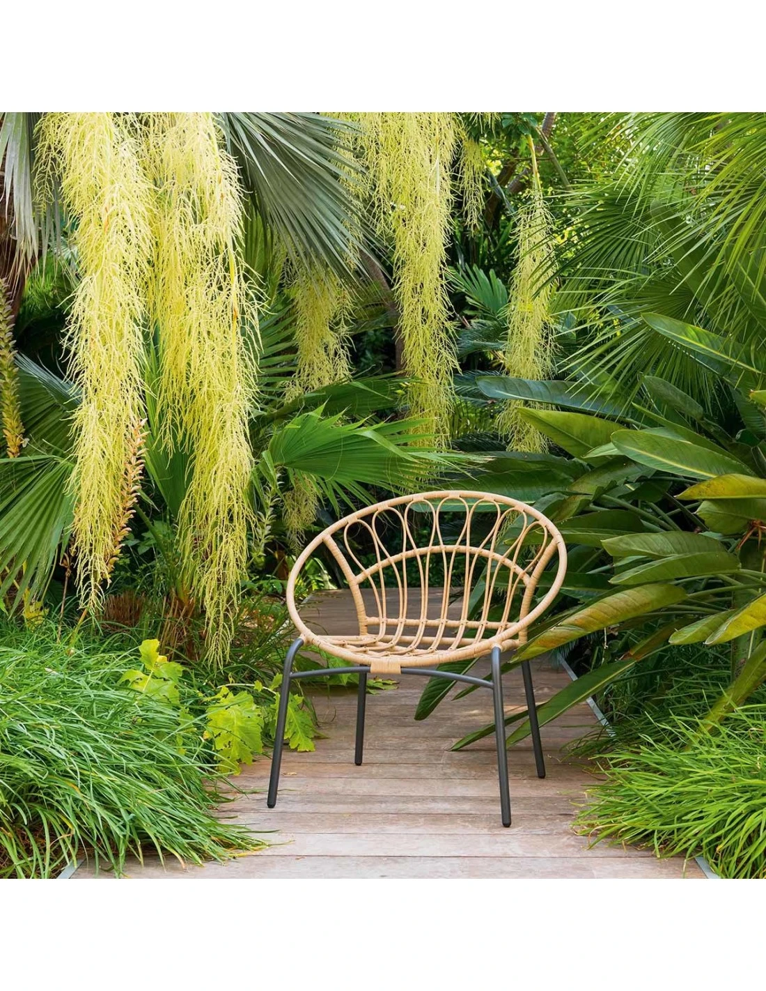 Fauteuil Empilable Lambada - Acier époxy Et Résine Sésame 3 Fauteuil Empilable Lambada - Acier époxy Et Résine Sésame