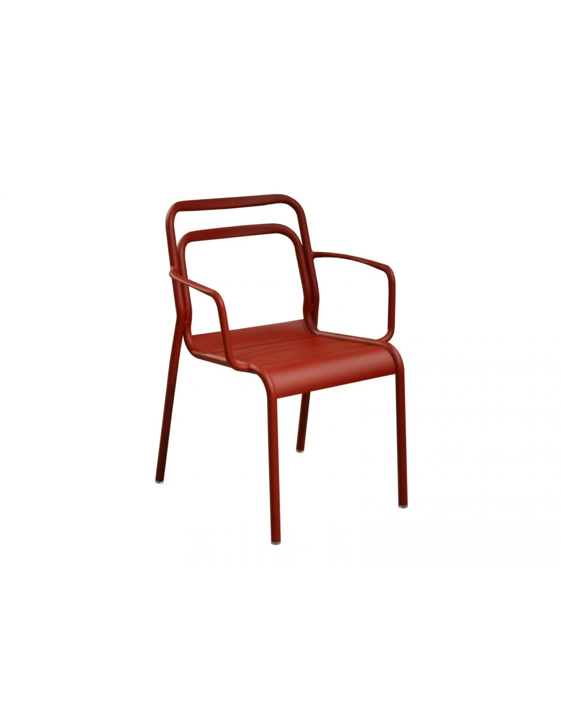 Fauteuil EOS Empilable En Aluminium - Rouge 3 Fauteuil EOS Empilable En Aluminium - Rouge
