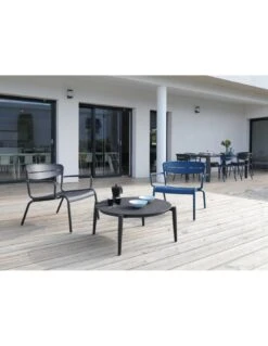 Fauteuil Lounge Haora En Aluminium Coloris Au Choix - Océo - Graphite -Garantia Soldes Magasin fauteuil lounge haora en aluminium coloris au choix oceo 2