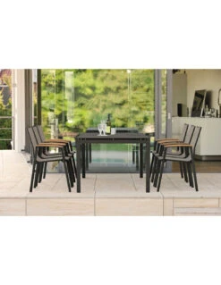 Fauteuil New Top - Noir Mat Textilène Gris Lin 7 Fauteuil New Top - Noir Mat Textilène Gris Lin -Garantia Soldes Magasin fauteuil new top plusieurs coloris 1