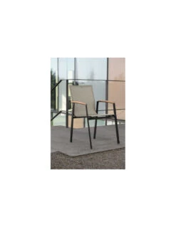 Fauteuil New Top - Noir Mat Textilène Gris Lin 8 Fauteuil New Top - Noir Mat Textilène Gris Lin -Garantia Soldes Magasin fauteuil new top plusieurs coloris 2