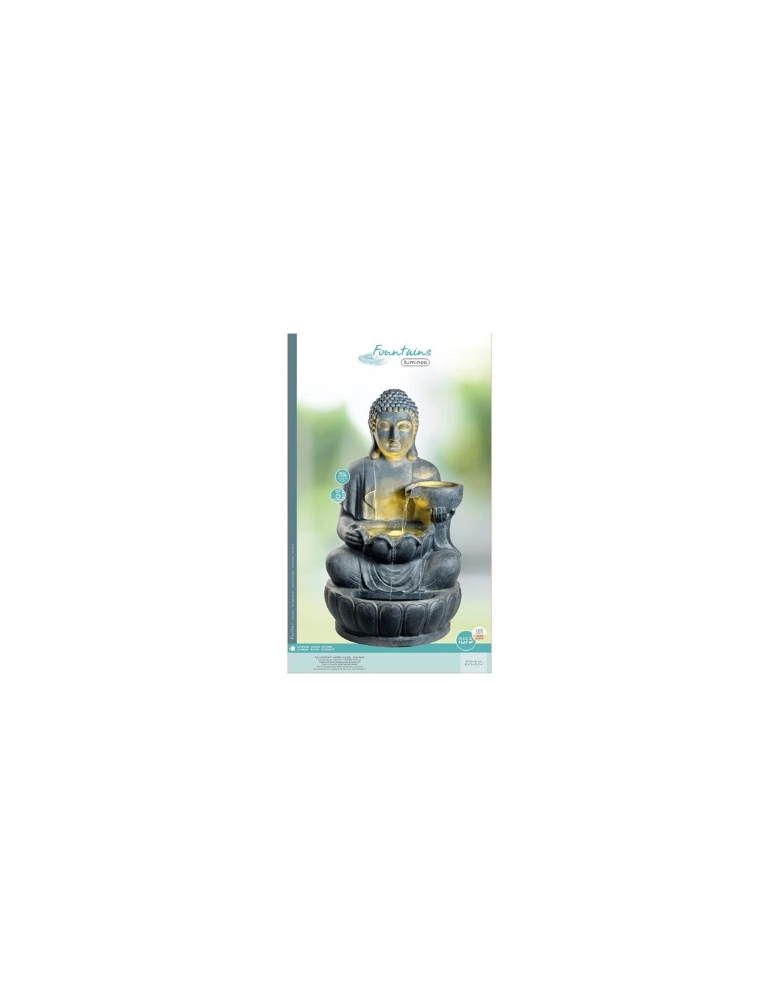Fontaine Décorative Bouddha Led Anthracite 4 Fontaine Décorative Bouddha Led Anthracite – Image 2