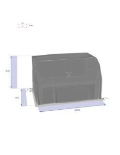 Housse De Canapé De Jardin Taille M - L.200 X P.115 X H.100 Cm - Hespéride -Garantia Soldes Magasin housse de canape de jardin m l200 x p115 x h100 cm hesperide 2