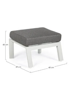 Pouf Ottoman Kledi Aluminium Gris Lunar -Garantia Soldes Magasin pouf ottoman kledi aluminium gris lunar 2