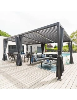 Rideaux Pour Tonnelle Avila Ardoise 7.2 X 3 M 6 Rideaux Pour Tonnelle Avila Ardoise 7.2 X 3 M -Garantia Soldes Magasin rideaux pour tonnelle avila ardoise 72 x 3 m 1