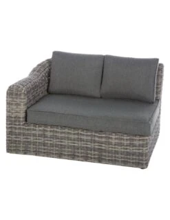 Salon D'angle 5 Places Mooréa - Aluminium Et Résine - Terre D'ombre -Garantia Soldes Magasin salon d angle 5 places moorea aluminium et resine hesperide 1