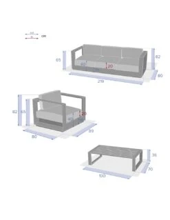Salon De Jardin Allure 5 Places - Aluminium Graphite - Graphite 14 Salon De Jardin Allure 5 Places - Aluminium Graphite - Graphite -Garantia Soldes Magasin salon de jardin allure 5 places aluminium graphite 1 12