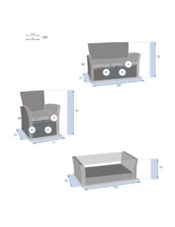 Salon De Jardin Bora Bora - 4 Places - Résine Tressée Et Acier époxy - Naturae -Garantia Soldes Magasin salon de jardin bora bora 4 places resine tressee et acier epoxy naturae 6