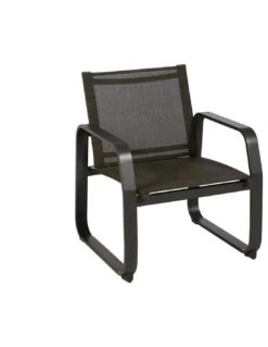 Salon De Jardin Gili 4 Places - Aluminium Et Texaline - Graphite / Anthracite Chiné -Garantia Soldes Magasin salon de jardin gili 4 places aluminium et texaline 3