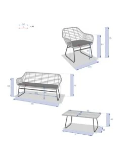 Salon De Jardin Lambada 4 Places - Résine Tressée Sésame 22 Salon De Jardin Lambada 4 Places - Résine Tressée Sésame -Garantia Soldes Magasin salon de jardin lambada 4 places resine tressee sesame 1 9