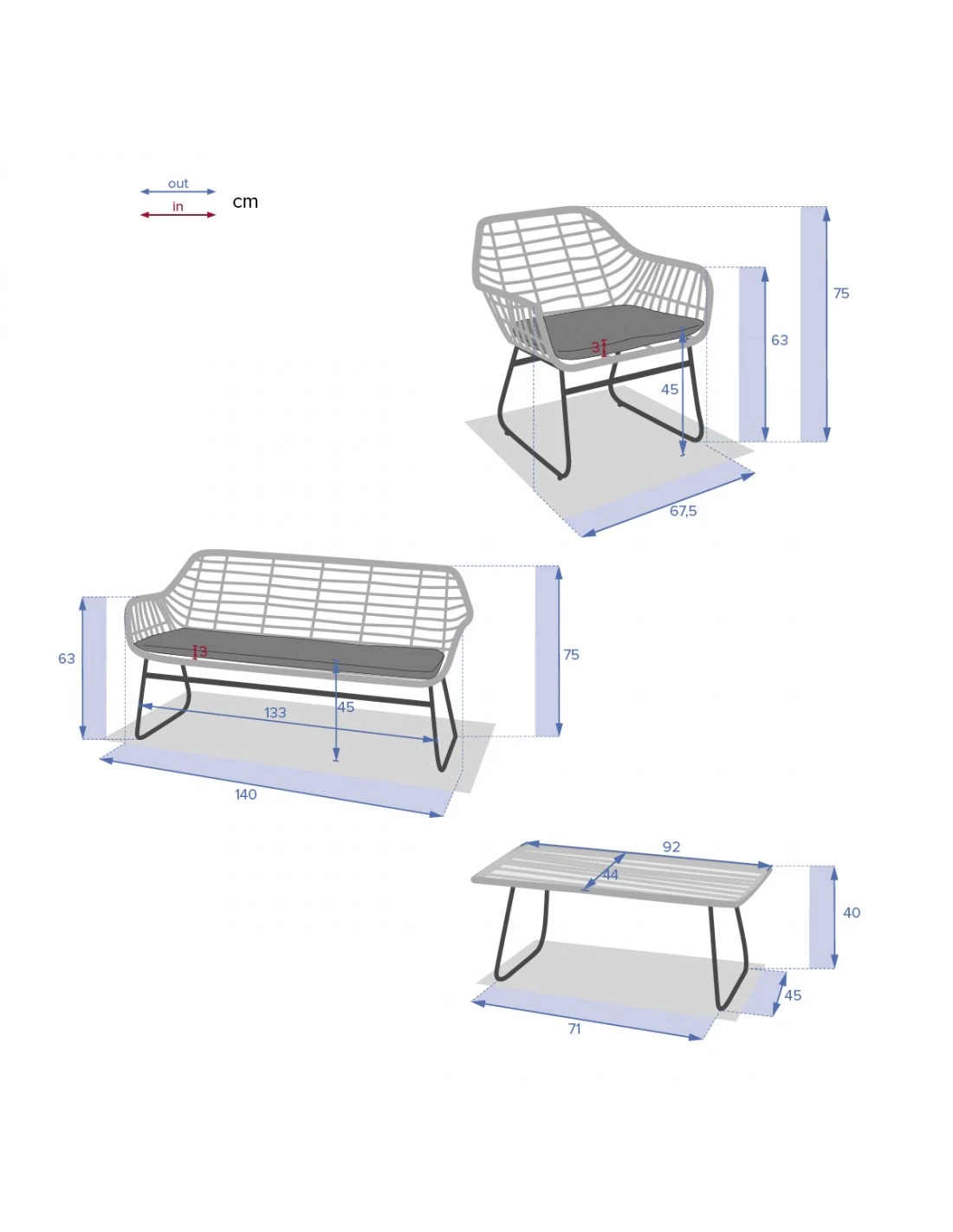 Salon De Jardin Lambada 4 Places - Résine Tressée Sésame 12 Salon De Jardin Lambada 4 Places - Résine Tressée Sésame – Image 10