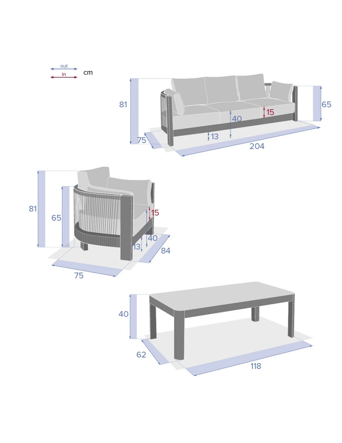 Salon De Jardin Paradize - 5 Places - Aluminium Graphite 13 Salon De Jardin Paradize - 5 Places - Aluminium Graphite – Image 11