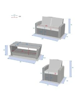 Salon De Jardin Polynésia 4 Places - Aluminium Et Résine Tressée - Naturae -Garantia Soldes Magasin salon de jardin polynesia 4 places aluminium et resine tressee 7