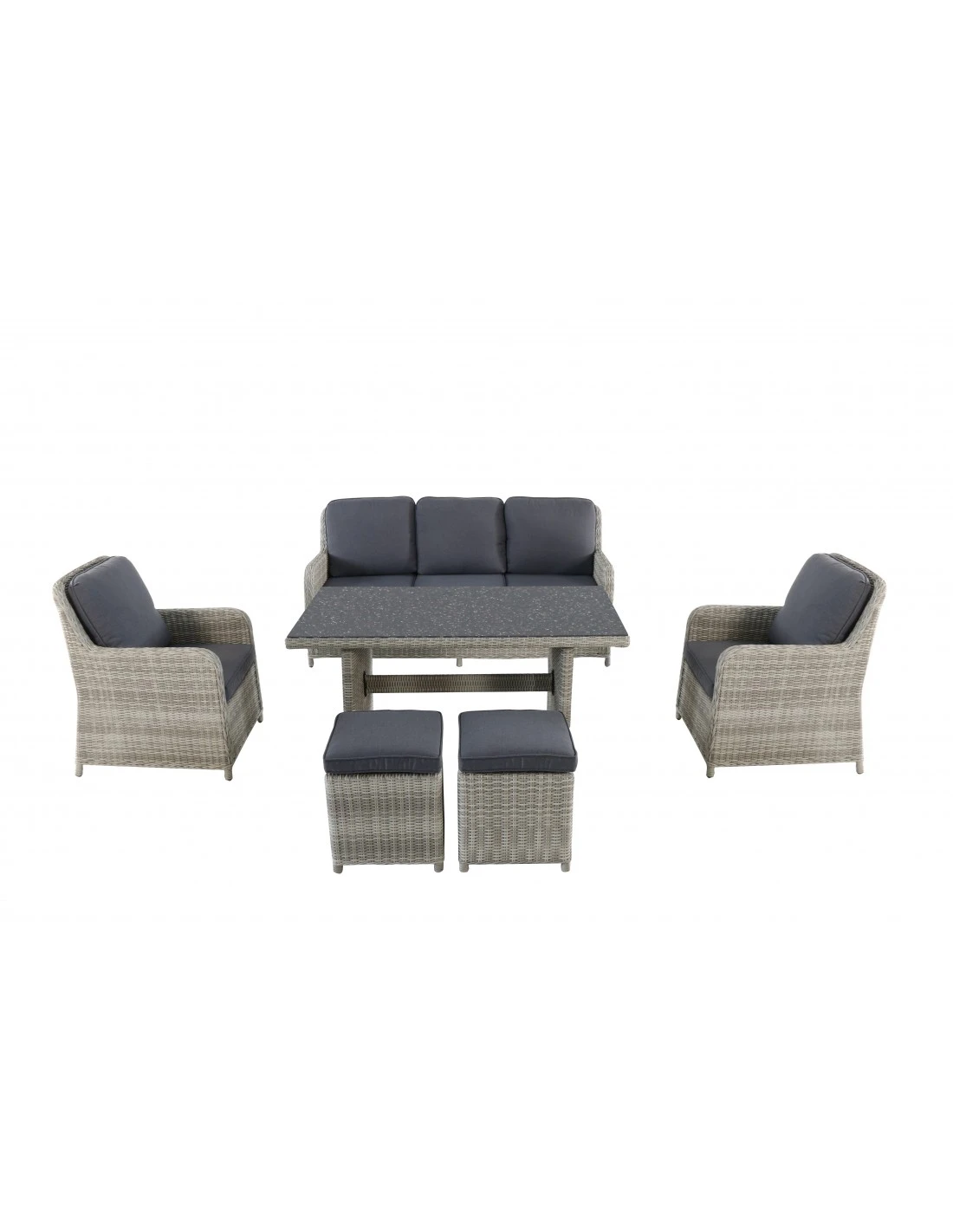 Salon De Jardin Repas Lodrino En Aluminium Et Résine Tressée 3 Salon De Jardin Repas Lodrino En Aluminium Et Résine Tressée