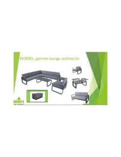 Salon De Jardin Widero D'angle - Aluminium Anthracite -Garantia Soldes Magasin salon de jardin widero d angle aluminium anthracite 2