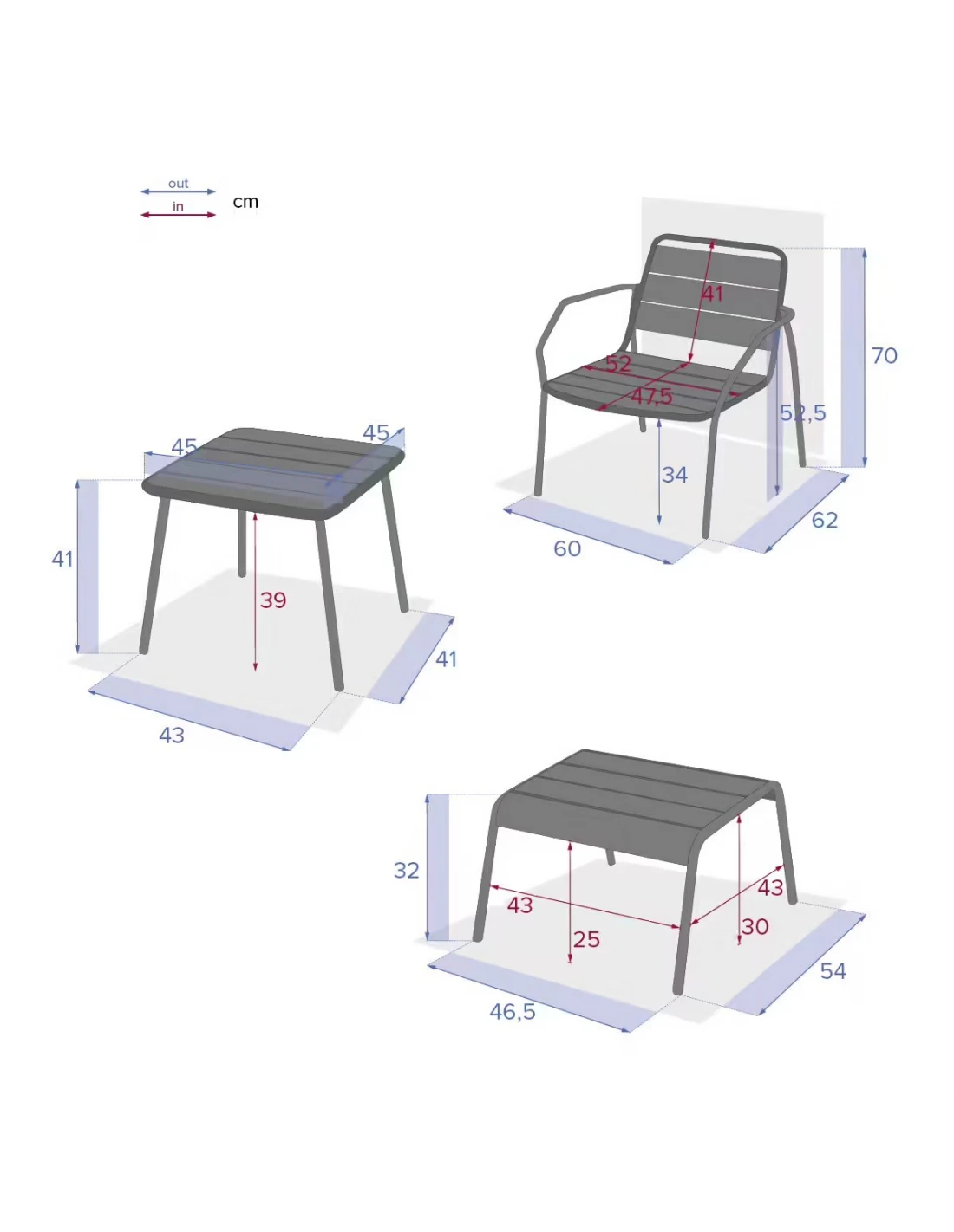 Salon Duo Relax Phuket 2 Places - Acier époxy - Bleu Canard 9 Salon Duo Relax Phuket 2 Places - Acier époxy - Bleu Canard – Image 7