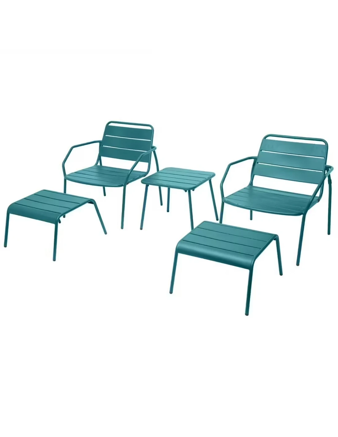 Salon Duo Relax Phuket 2 Places - Acier époxy - Bleu Canard 3 Salon Duo Relax Phuket 2 Places - Acier époxy - Bleu Canard