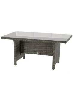 Salon Repas Mayari 7 Places - Résine Tressée Terre D'ombre -Garantia Soldes Magasin salon repas mayari 7 places resine tressee terre d ombre 7